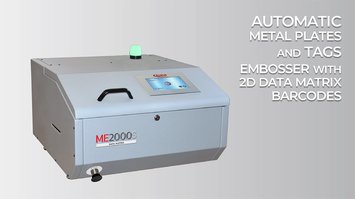 ME2000S DATA MATRIX Automatic metal plates and tags embosser to mark 2D DATA MATRIX barcodes